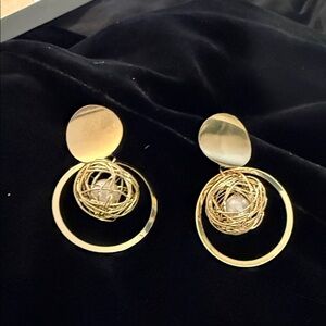 Elegant Gold and Silver Earrings